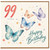 99th Birthday Card, Happy Birthday Butterflies Design