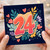 24th Birthday Card, Colourful Floral Number 24 Card