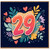 29th Birthday Card, Floral Number 29 Card