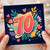 70th Birthday Card, Floral Heart Design