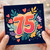 75th Birthday Card, Floral Heart Design