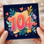 104th Birthday Card, Colourful Floral Heart Design