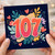 107th Birthday Card, Floral Hearts Celebration Card