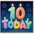 10th Birthday Card, Today Candle Number Design