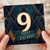 9th Birthday Card, Art Deco Happy Birthday Card