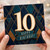 10th Birthday Card, Art Deco Style Happy Birthday Card
