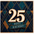 25th Birthday Card, Art Deco Happy Birthday Card
