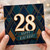 28th Birthday Card, Art Deco Happy Birthday Card