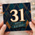 31st Birthday Card, Art Deco Style Happy Birthday Card