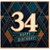 34th Birthday Card, Happy Birthday Art Deco Design