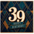 39th Birthday Card, Art Deco Happy Birthday Card