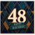 48th Birthday Card, Happy 48th Birthday Art Deco Card