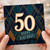50th Birthday Card, Art Deco Happy Birthday Card for 50th Birthday
