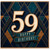 59th Birthday Card, Art Deco Happy Birthday Card