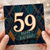 59th Birthday Card, Art Deco Happy Birthday Card
