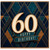 60th Birthday Card, Elegant Art Deco Happy Birthday Card