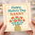 Nanny Mother’s Day Card - Happy Mother’s Day Nanny - Floral Vase Design - Grandmother Greeting Card with Envelope