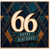 66th Birthday Card, Art Deco Happy Birthday Card