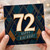 72nd Birthday Card, Elegant Art Deco Happy Birthday Card