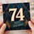 74th Birthday Card, Happy Birthday Art Deco Style Card