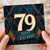 79th Birthday Card, Elegant Art Deco Happy Birthday Card