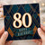 80th Birthday Card, Happy Birthday Art Deco Style Card