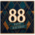88th Birthday Card, - Happy Birthday Art Deco 88 Birthday Card