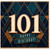 101st Birthday Card, Art Deco Happy Birthday Card