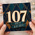 107th Birthday Card, Art Deco Happy Birthday Card