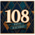 108th Birthday Card, Happy Birthday Art Deco Age 108 Card