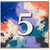 5th Birthday Card, Colourful Abstract Number 5 Card