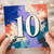 10th Birthday Card, Colourful Abstract Number 10 Design