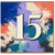 15th Birthday Card, Colourful Abstract Paint Splatter Design