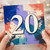 20th Birthday Card, Bold Abstract Paint Design