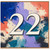22nd Birthday Card, Bold Abstract Number 22 Card