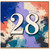 28th Birthday Card, Bold Abstract Paint Splatter Design