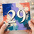 29th Birthday Card, Bold Abstract Number 29 Card