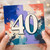 40th Birthday Card, Abstract Paint Splash Design