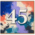 45th Birthday Card, Abstract Paint Splash Design