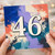 46th Birthday Card, Bold Abstract Paint Splash Design