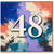 48th Birthday Card, Colourful Abstract Number 48 Card