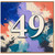 49th Birthday Card, Bold Abstract Number 49 Card