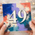 49th Birthday Card, Bold Abstract Number 49 Card