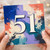 51st Birthday Card, Colourful Abstract Paint Splatter Design