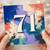 71st Birthday Card, Bold Abstract Paint Splatter Number 71 Card