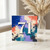 71st Birthday Card, Bold Abstract Paint Splatter Number 71 Card