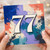 77th Birthday Card, Bold Abstract Number 77 Card