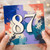 87th Birthday Card, Bold Abstract Paint Splatter Design