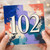 102nd Birthday Card, Colourful Abstract Number 102 Card