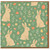 Easter Card - Cute Bunny Rabbits and Spring Flowers Pattern with Eggs - Adorable Illustrated Design - For Kids, Family or Friends - Blank Inside